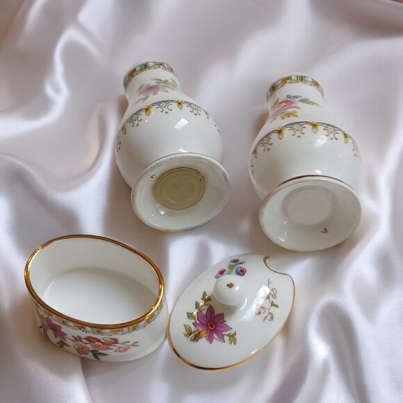 Royal Grafton Malvern Fine Bone China Four Piece Cruet Salt Pepper Shaker Set - Picture 12 of 16